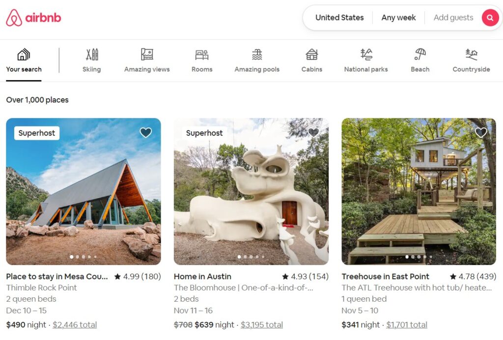 Airbnb App for Digital Nomads
